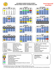 Lausd Calendar 2023 To 2023 Get Calendar 2023 Update